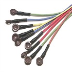 10mm AgAgCl Reusable Disc Electrodes. 100 to 200cm Leads