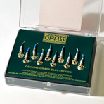 Grass 10mm SILVER electrode, TP Connector. Box of 10